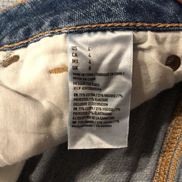 EUC American eagle high rise acid wash shorts - Picture 3 of 5